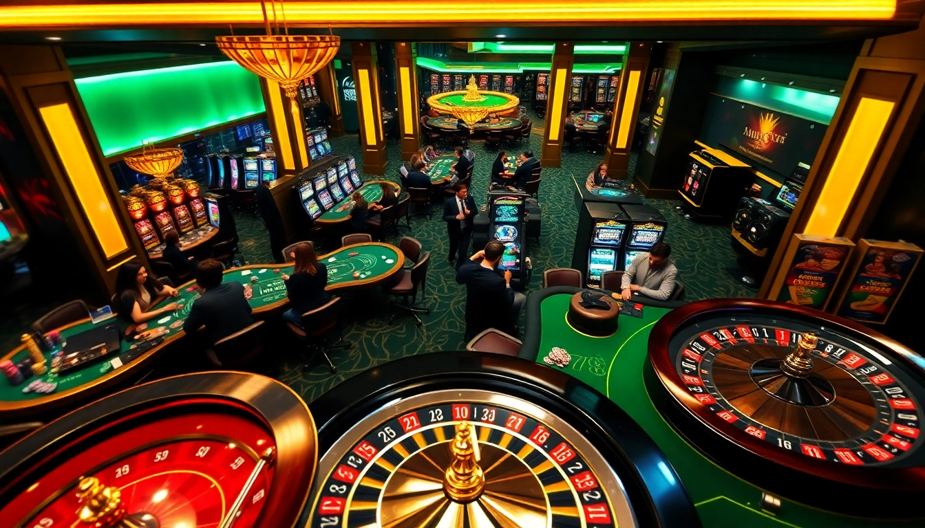 Players enjoying vibrant games at 789CLUB casino, experiencing excitement and luxury.
